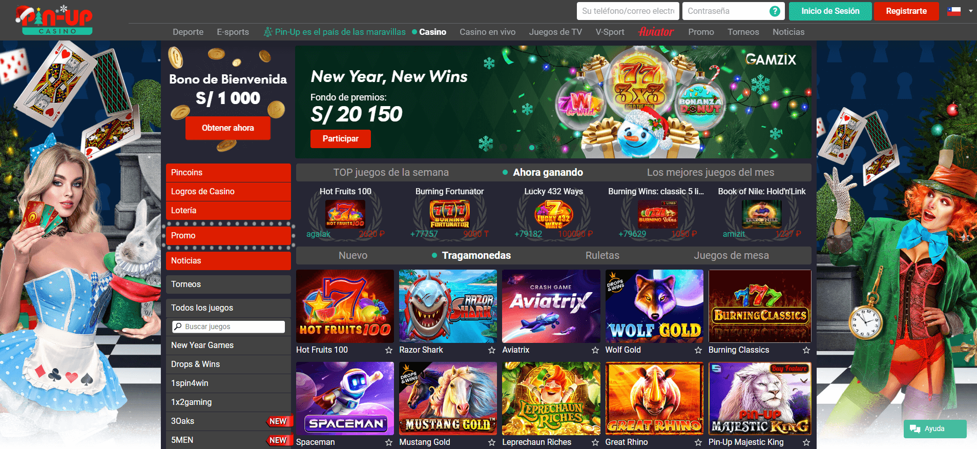 Sitio web oficial del casino pin up